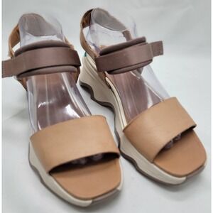 Sorel Kinetic Impact Y-Strap High Sandal Women's 9.5 EU 40.5 Beige Honey White